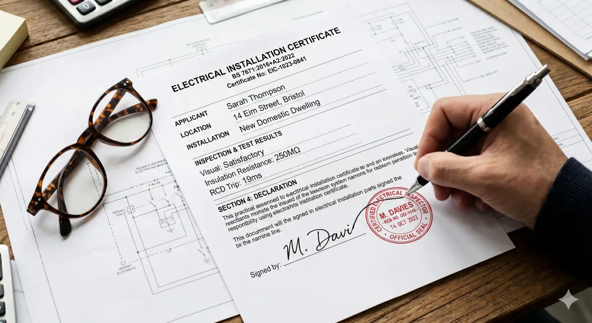 Boletín y certificado eléctrico oficial