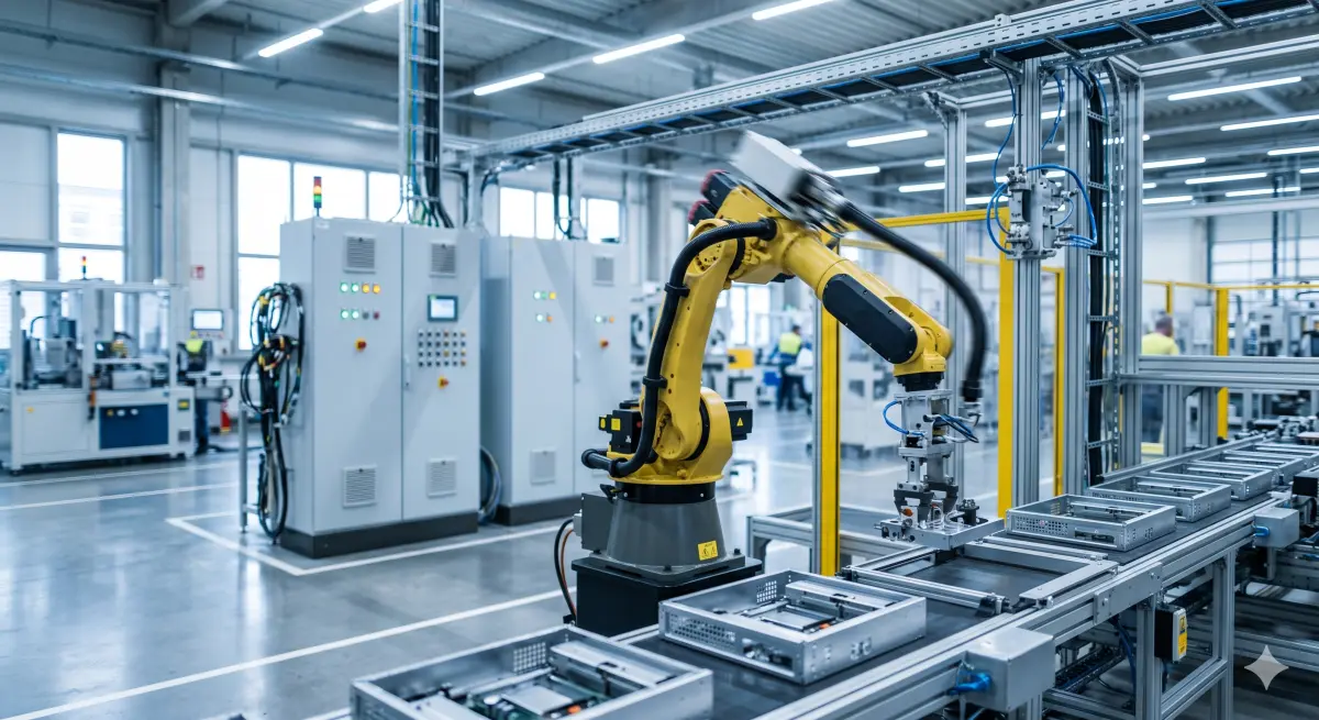 Montaje industrial y automatización con robótica